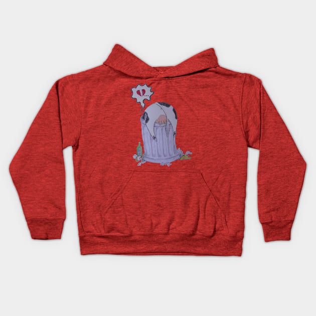 Broken Heart Kids Hoodie by RibeiroArt